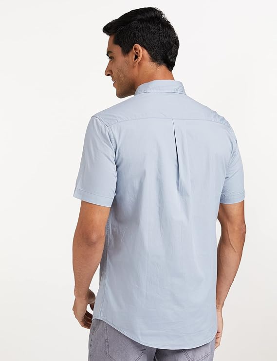 Men’s 100% Cotton Plain Casual Shirt | Half Sleeve | Summer Wear | Regular Fit