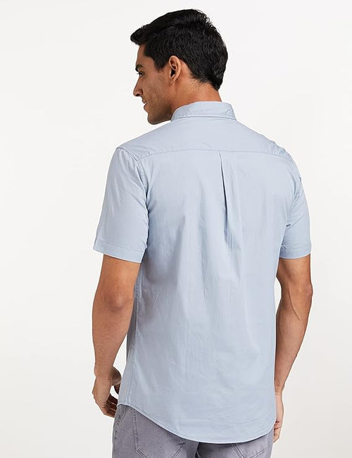 Men’s 100% Cotton Plain Casual Shirt | Half Sleeve | Summer Wear | Regular Fit