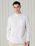 Men’s Cotton Shirt | Chinese Collar | Plain Casual | Full Sleeve | Summer Wear | Regular Fit